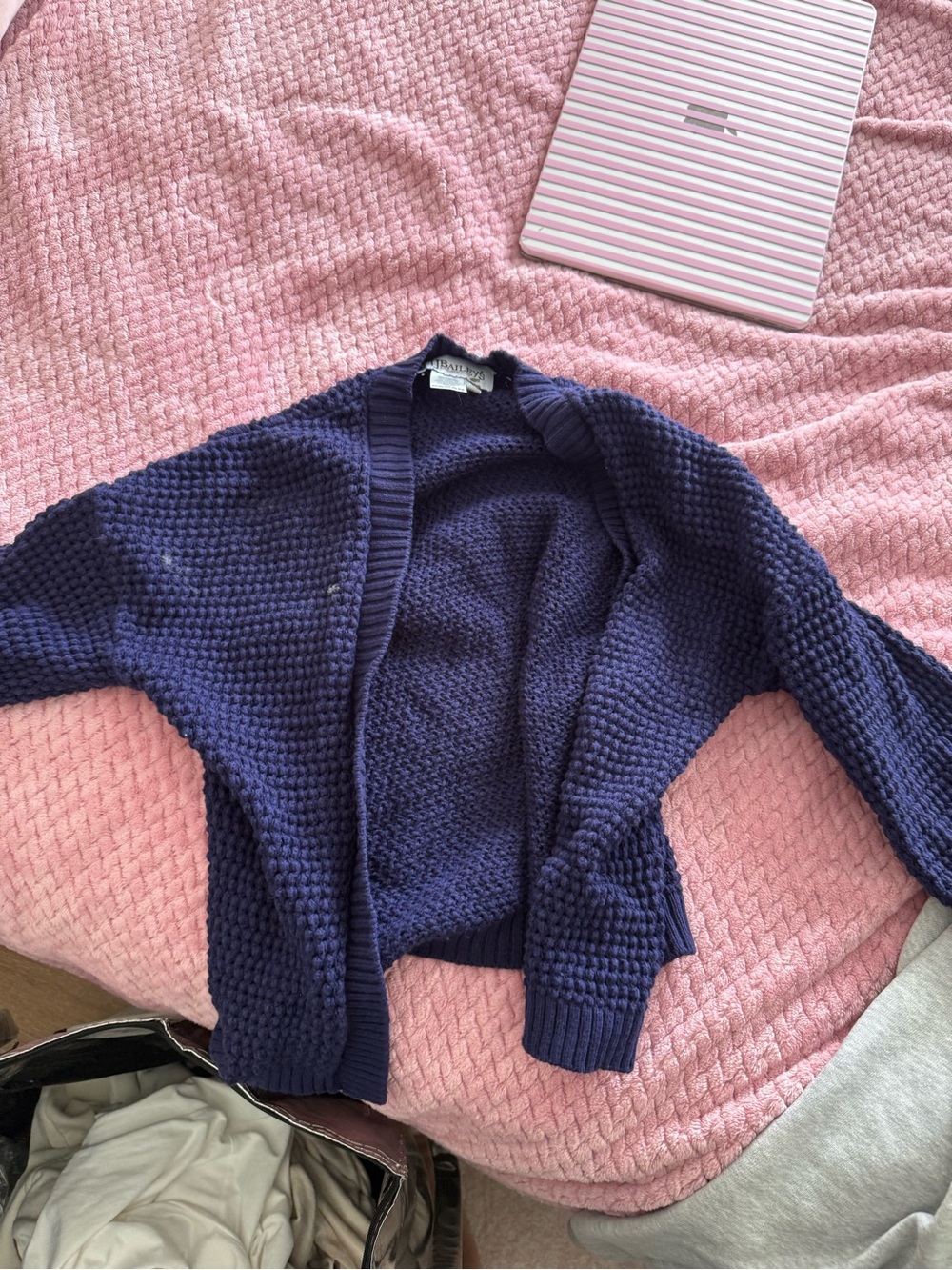 100% Cotton Cardigan Navy